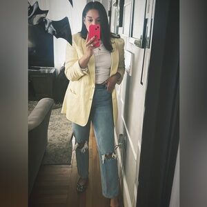 Express Light Yellow Blazer